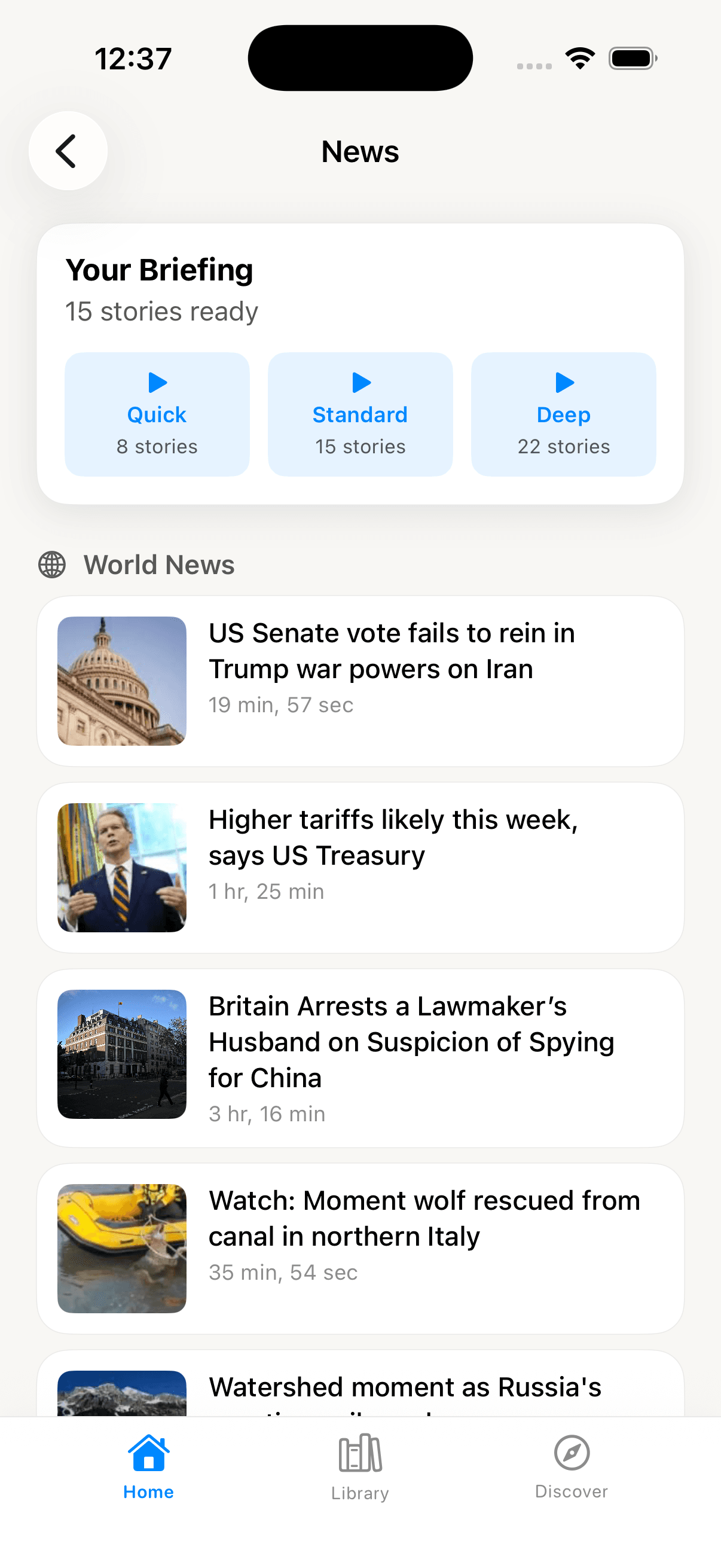 News briefing